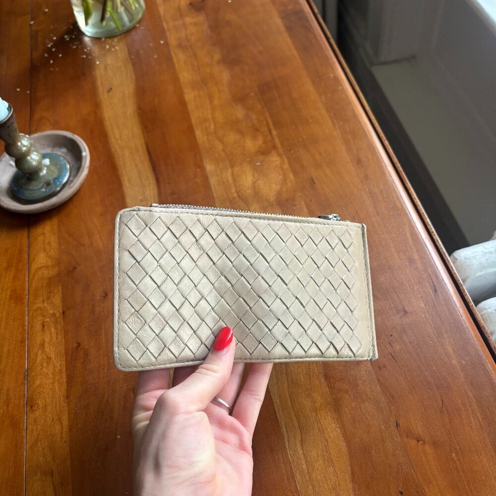Vintage Bottega Veneta Intrecciato Leather Bifold Long Wallet (Restored)